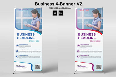 20 Exclusive Brochure & X-Banner Templates Bundle-Templates-Artixty