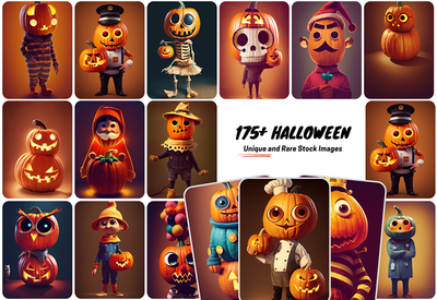 The Anthropomorphic Halloween Graphics Bundle - Artixty
