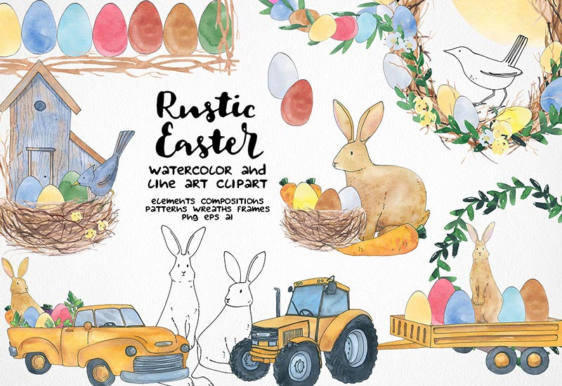 6000+ Watercolor And Line Art Bundle - Artixty