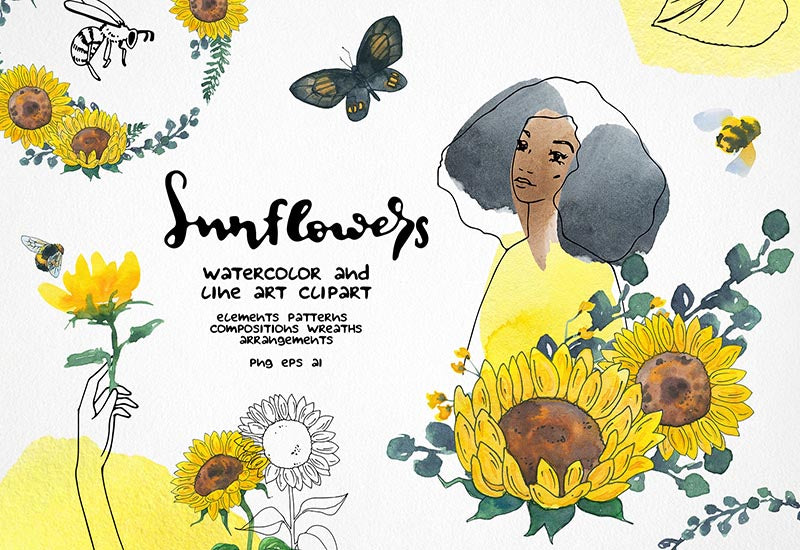 6000+ Watercolor And Line Art Bundle - Artixty