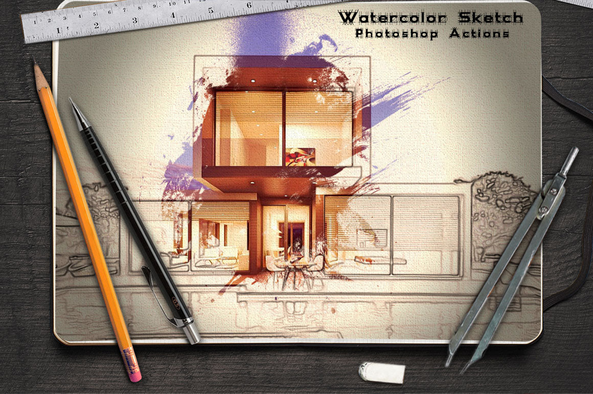 The 30-in-1 Modern Sketch Photoshop Actions Bundle-Add-Ons-Artixty