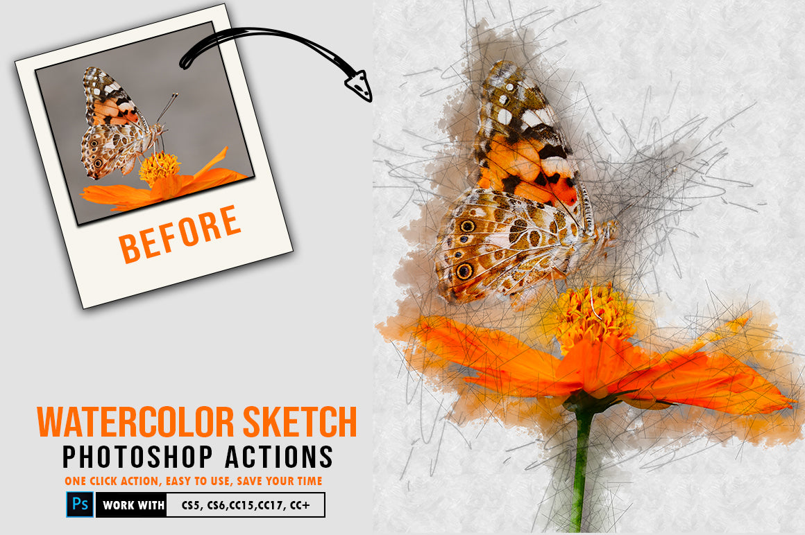 The 30-in-1 Modern Sketch Photoshop Actions Bundle-Add-Ons-Artixty