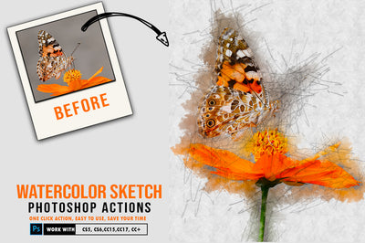 The 30-in-1 Modern Sketch Photoshop Actions Bundle-Add-Ons-Artixty