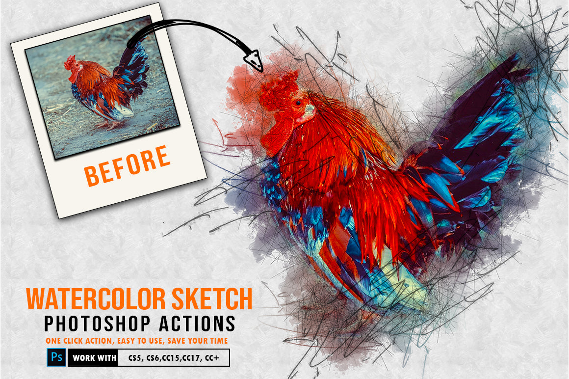 The 30-in-1 Modern Sketch Photoshop Actions Bundle-Add-Ons-Artixty